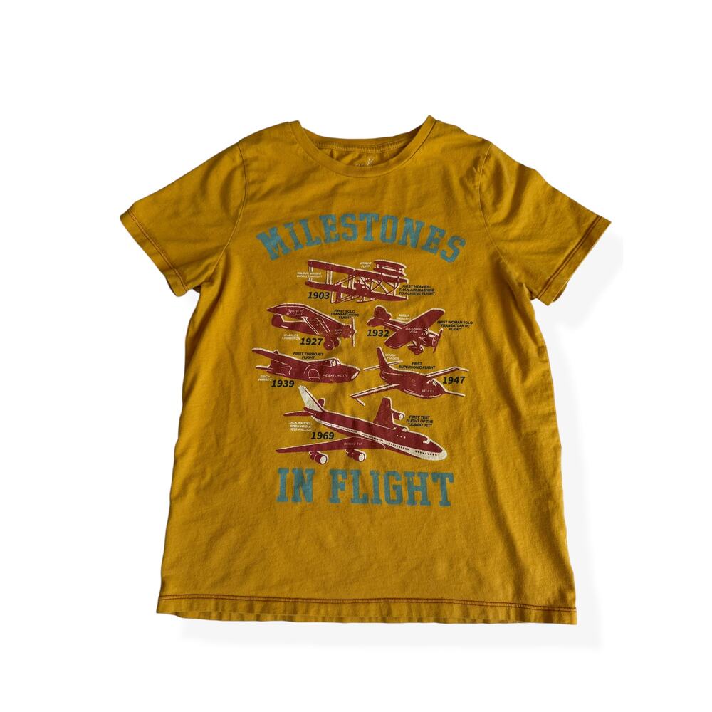 Peek Time For Take Off Yellow Graphic T-Shirt Youth XL 12